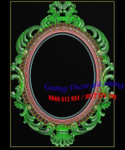 Thiết kế gương gỗ chạm khắc