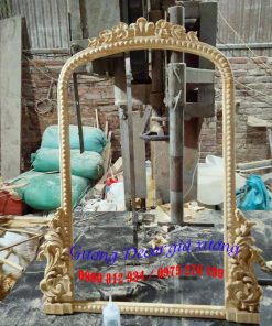 Gương gỗ chạm khắc tân cổ điển