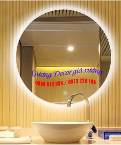 Gương tròn hậu led nhà tắm