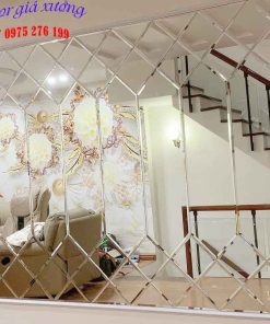 Gương ghép dán phòng khách